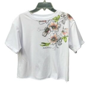 NWOT XS Gold Rush Cropped Baby Tee Magnolia 100% Cotton Crop Top Shirt Women’s